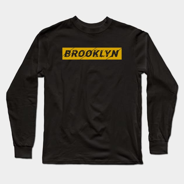 Brooklyn Gold Long Sleeve T-Shirt by rydr2103